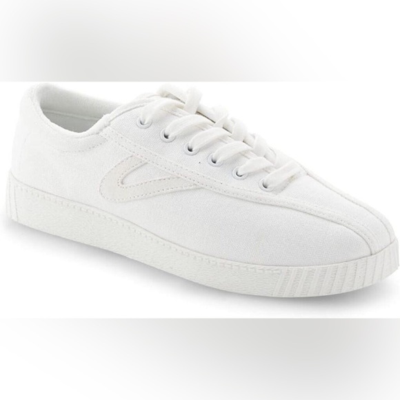 TRETORN Women's Nylite Plus Canvas Sneakers, White/White, 9 - Picture 2 of 3